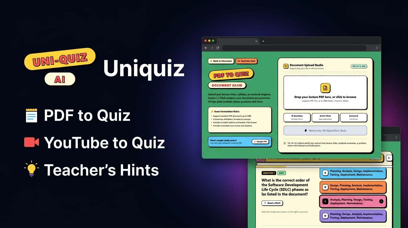 UniQuiz AI preview